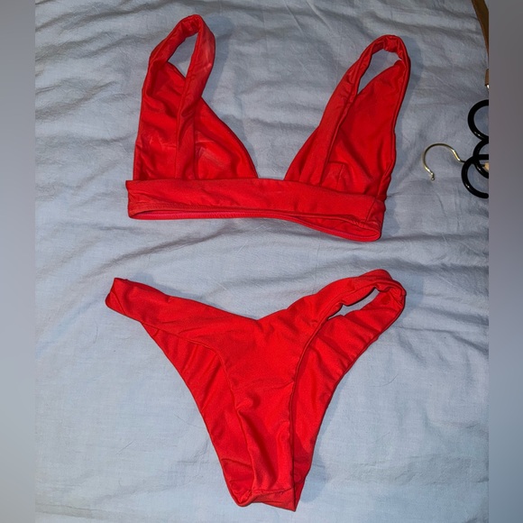 Volcom Red Bikini Set - Picture 3 of 3